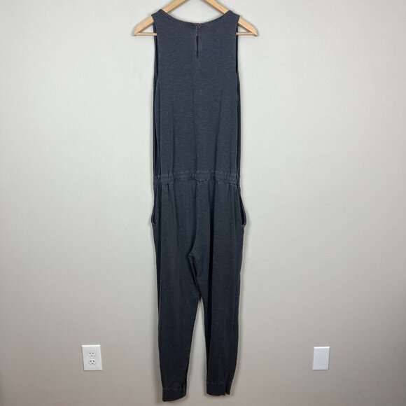 Sundry 2 Jumpsuit Womens Medium Gray Jogger Sleeveless Drawstring Casual Lounge‎ - Picture 9 of 13